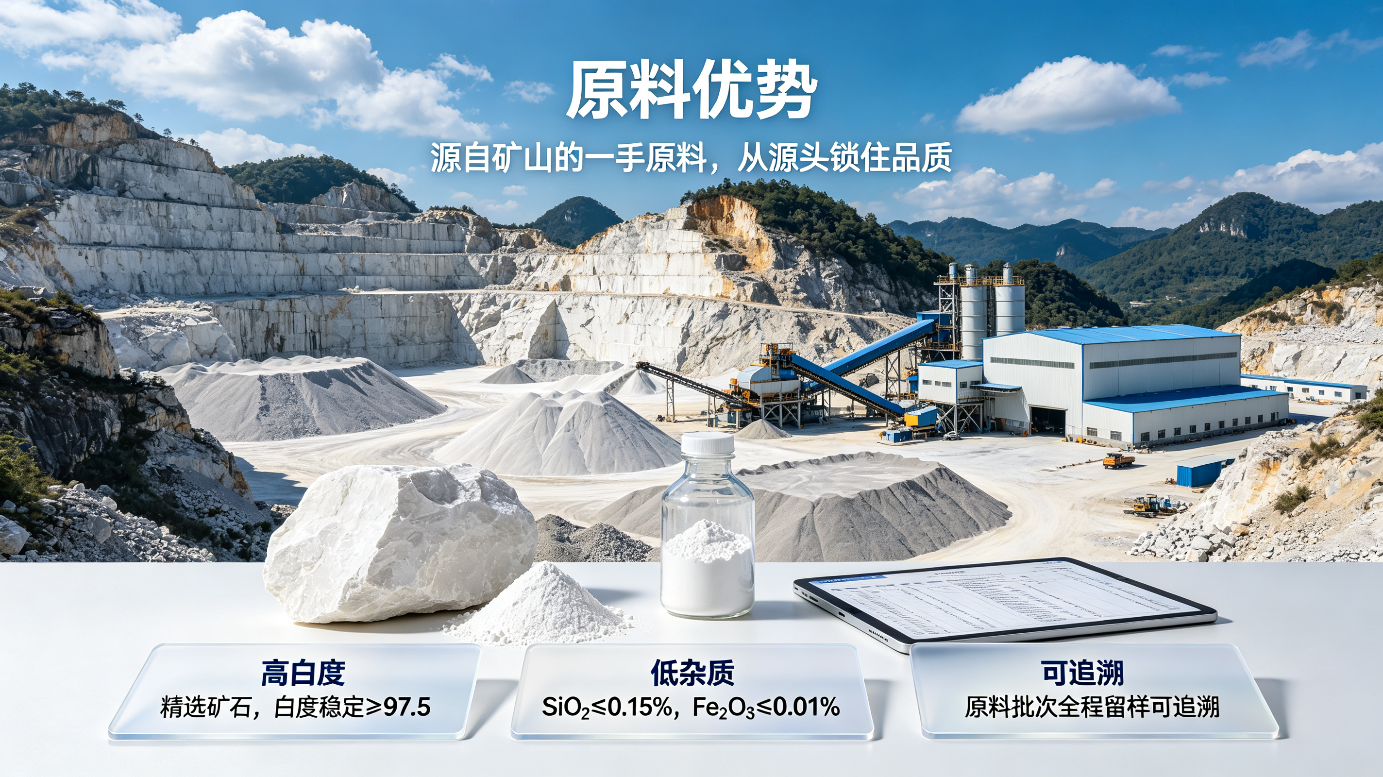 源自矿山的一手原料